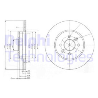 Диск гальмівний Delphi BG3992