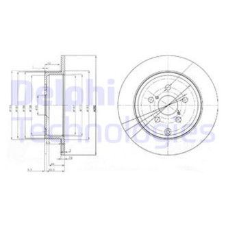 Диск гальмівний Delphi BG3912