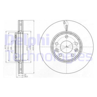 Диск гальмівний Delphi BG4264