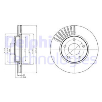 Диск гальмівний Delphi BG4282