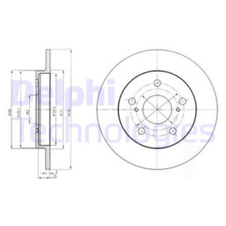 Диск гальмівний Delphi BG4233