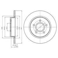 Диск гальмівний Delphi BG4386C