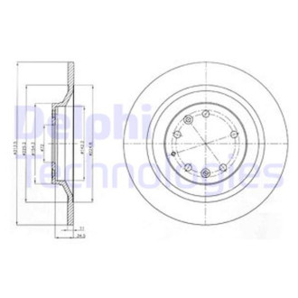 Диск гальмівний Delphi BG4318