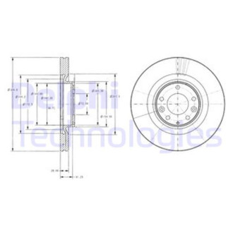 Диск гальмівний Delphi BG9104