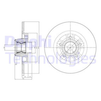 Диск гальмівний Delphi BG9113RSC
