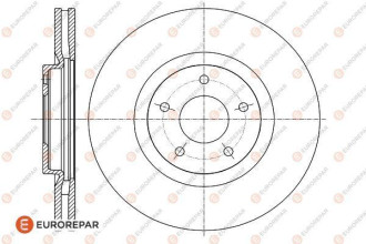 Диск гальмівний вентильований в упаковці 1 шт.