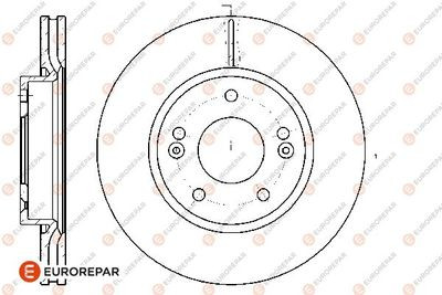 Диск гальмівний, комплект 2 шт Eurorepar 1667853680