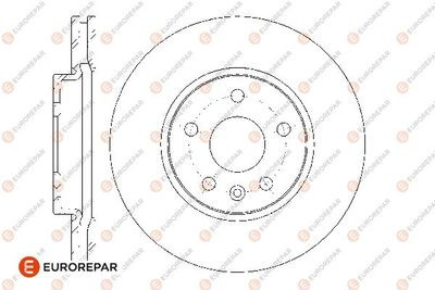 Диск гальмівний, комплект 2 шт Eurorepar 1667856480