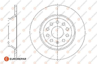 Диск гальмівний, комплект 2 шт Eurorepar 1667864980