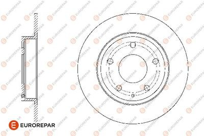 Диск гальмівний, комплект 2 шт Eurorepar 1676008480