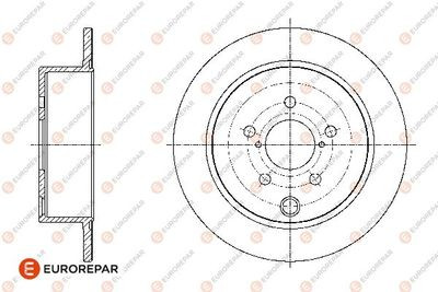 Диск гальмівний, комплект 2 шт Eurorepar 1676014080