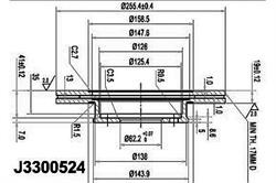 Диск гальмівний Nipparts J3300524