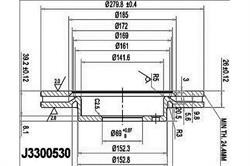 Диск гальмівний Nipparts J3300530