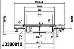 Диск гальмівний Nipparts J3300912