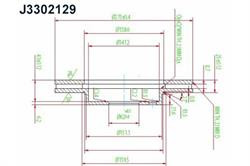 Диск гальмівний Nipparts J3302129