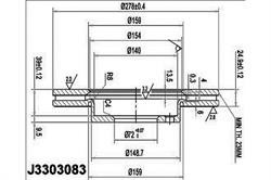 Диск гальмівний Nipparts J3303083