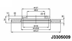 Диск гальмівний Nipparts J3305009