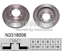 Диск гальмівний Nipparts N3318006