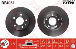 Диск гальмівний TRW DF4051