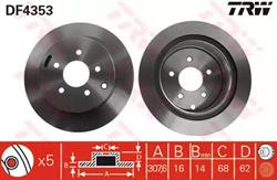 Диск гальмівний TRW DF4353