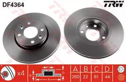 Диск гальмівний TRW DF4364