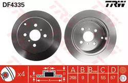 Диск гальмівний TRW DF4335