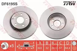 Диски гальмівні TRW DF6195S