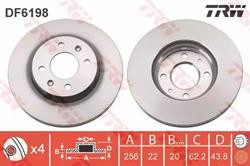 Диск гальмівний TRW DF6198