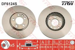 Диски гальмівні TRW DF6124S