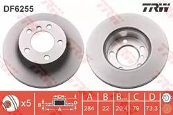 Диски гальмівні TRW DF6255