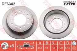Диск гальмівний TRW DF6342