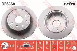 Диск гальмівний TRW DF6360