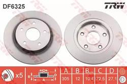 Диск гальмівний TRW DF6325