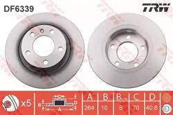 Диск гальмівний TRW DF6339