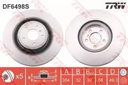 Диски гальмівні TRW DF6498S