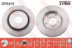 Диски гальмівні TRW DF6415