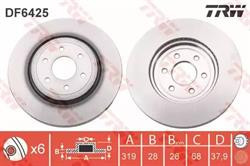 Диски гальмівні TRW DF6425