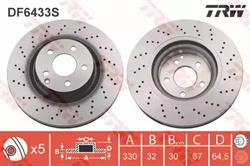 Диски гальмівні TRW DF6433S