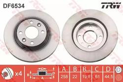 Диски гальмівні TRW DF6534