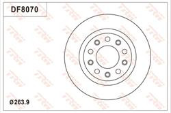 Диск гальмівний TRW DF8070