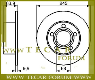 Диск гальмівний VAG 4A0615601A