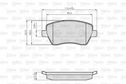 Колодки гальмівні диск. перед. Kangoo/Logan/Duster 08- VALEO 872973