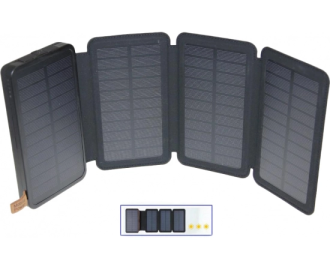 Портативний зарядний пристрій Solar power bank 20000mAh чорний