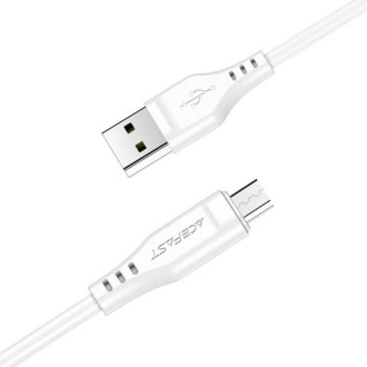 Кабель ACEFAST C3-09 USB to Micro 2,4A, 1.2m, TPE, TPE connectors, White