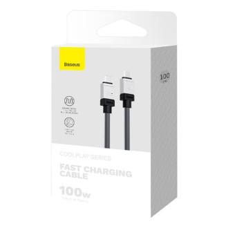 Кабель Baseus CoolPlay Series Fast Charging Cable Type-C to Type-C 100W 1m Black