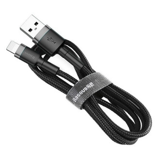 Кабель Baseus Cafule Cable USB For Lightning 2.4A 0.5m Gray+Black