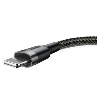 Кабель Baseus Cafule Cable USB For Lightning 2.4A 0.5m Gray+Black