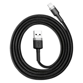 Кабель Baseus Cafule Cable USB For Lightning 2.4A 0.5m Gray+Black