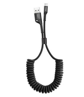 Кабель Baseus Fish eye Spring Data Cable Lightning 1m Black