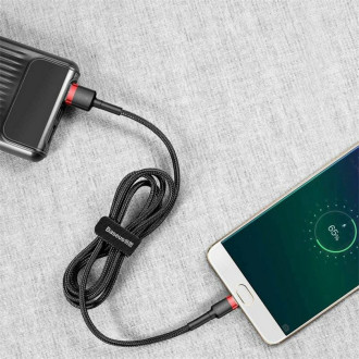 Кабель для заряджання телефонів/планшетів Baseus Кабель Baseus Cafule Cable USB For Micro 1.5A 2m Red+Black CAMKLFC91